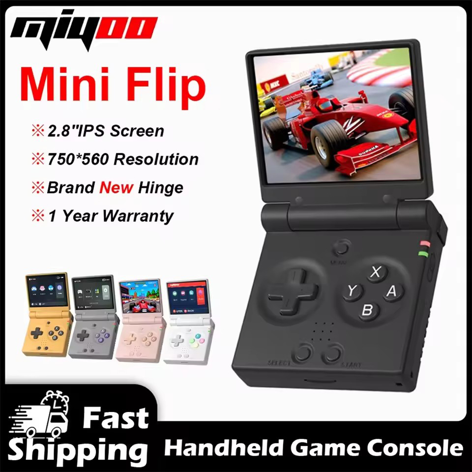 Gaming Console Under 5000 - เครื่องเล่นเกมพกพา MIYOO Mini Flip Retro หน้าจอ