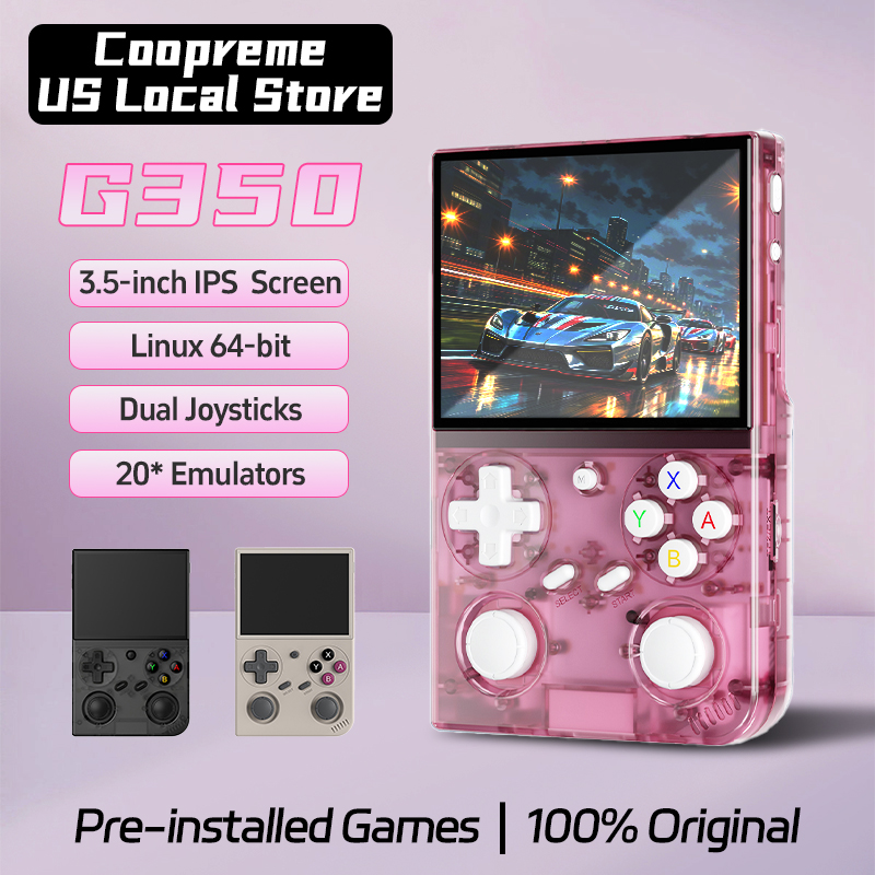 Gaming Console Under 5000 - G350 คอนโซลเกมมือถือ 3.5 ''หน้าจอ IPS ระบบลินุกซ์จอยสติ๊กคู่มอเตอร์สั่นสะเทือนคอนโซลวิดีโอแบบพกพาแบบย้อนยุคของขวัญ