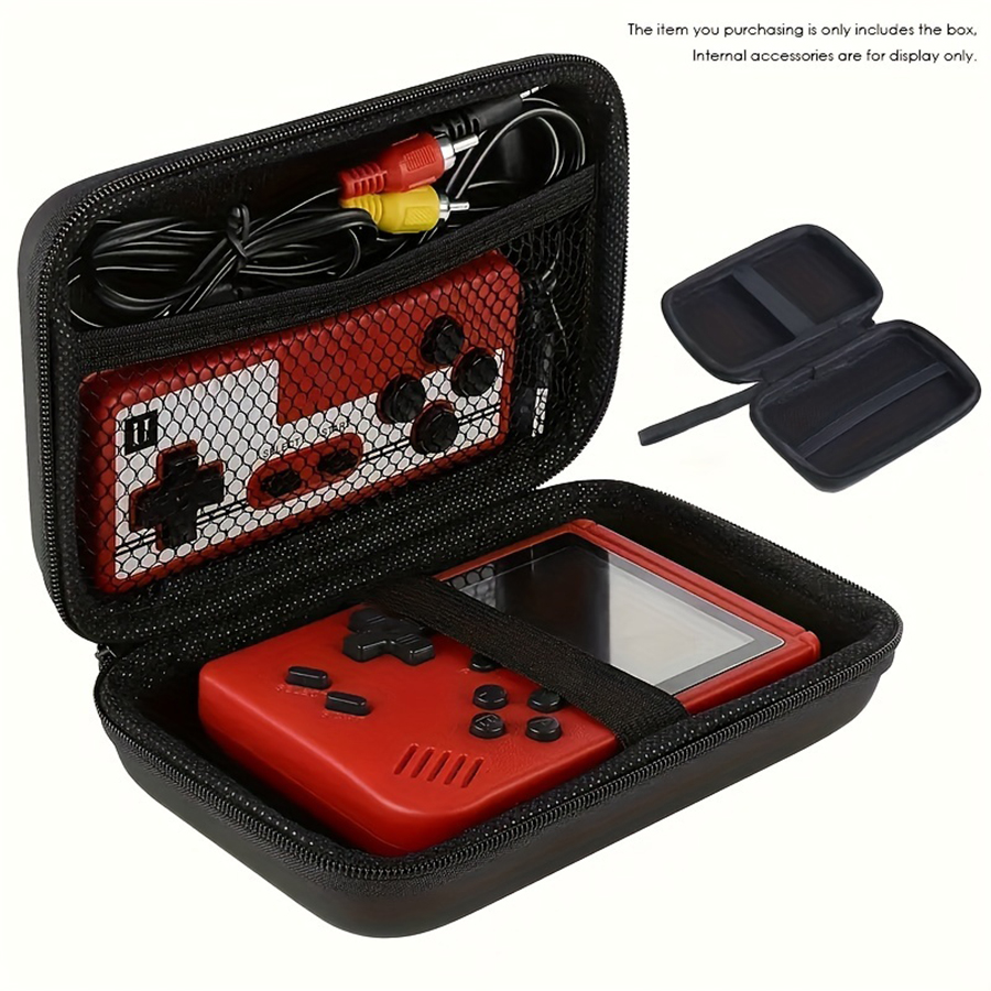 Gaming Console Old - คอนโซลเกมมือถือกระเป๋าถือ,ป้องกัน Travel Retro Mini Player กล่องสําหรับสายชาร์จ,Earpods,แบตเตอรี่