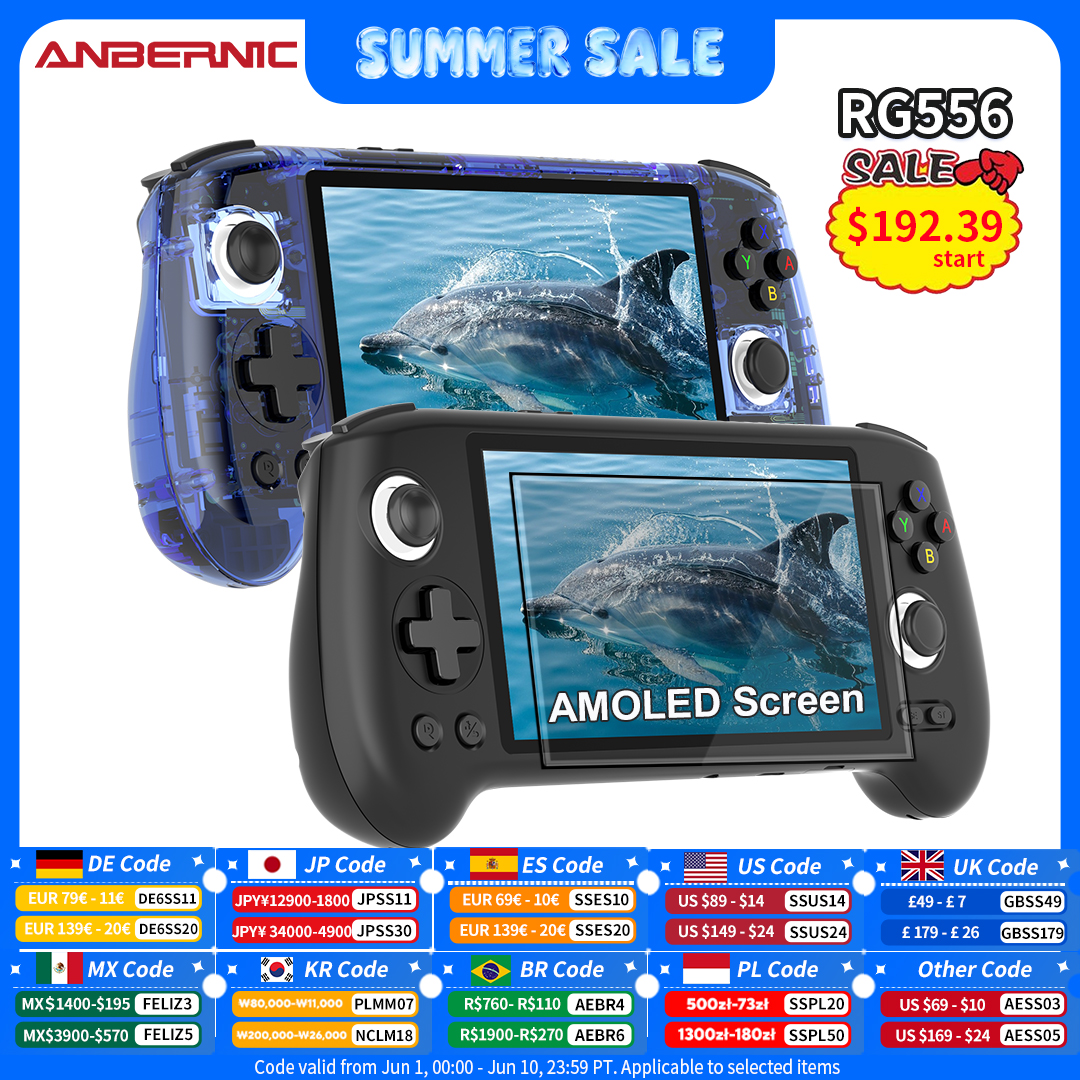 Gaming Console Bluetooth - เครื่องเล่นเกมพกพา Anbernic RG556 ชิปประมวลผล Unisoc T820