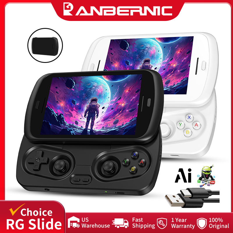 Gaming Console Under 5000 - เครื่องเล่นเกมพกพา ANBERNIC RG Slide หน้าจอ 4.7