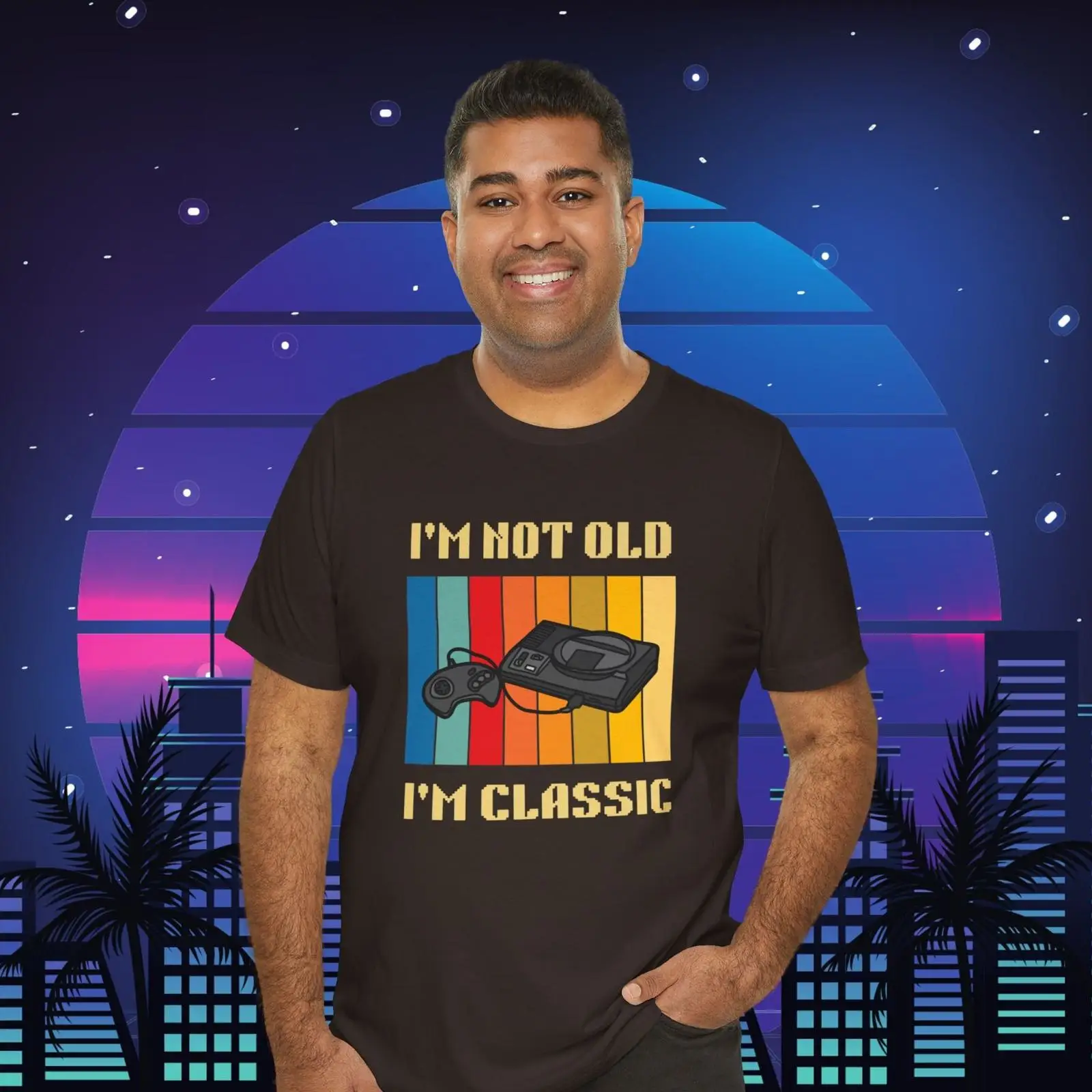 Gaming Console Old School - เสื้อยืดเกมเมอร์สไตล์วินเทจ ลายกราฟิกย้อนยุค ไม่ใช่แบบคลาสสิก ไม่ใช่แบบโบราณ ตลกๆ แนวเกมคอนโซล
