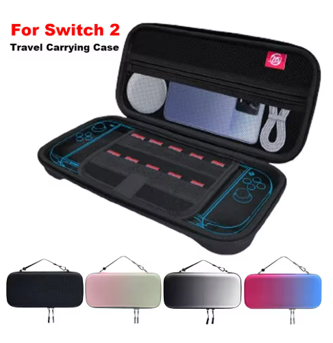 Gaming Console Handle - กระเป๋าพกพาสำหรับใส่เครื่องเล่นเกม Switch 2 แบบแข็ง พร้อมหูหิ้ว สำหรับจัดเก็บอุปกรณ์เสริมเกม