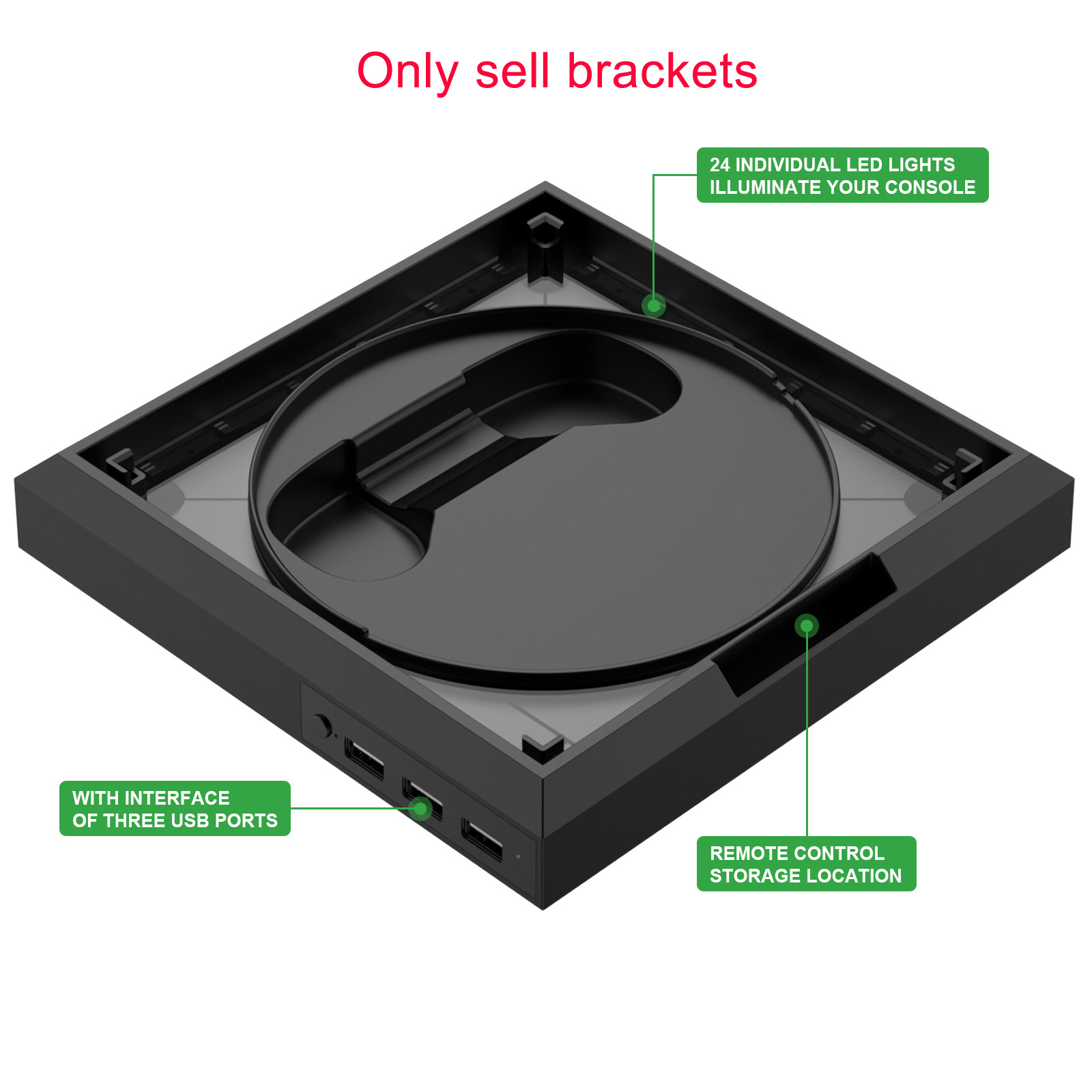 Gaming Console Handle - ฐานสำหรับ Xbox Series x/s ที่ยึดที่ชาร์จหลากสี RGB