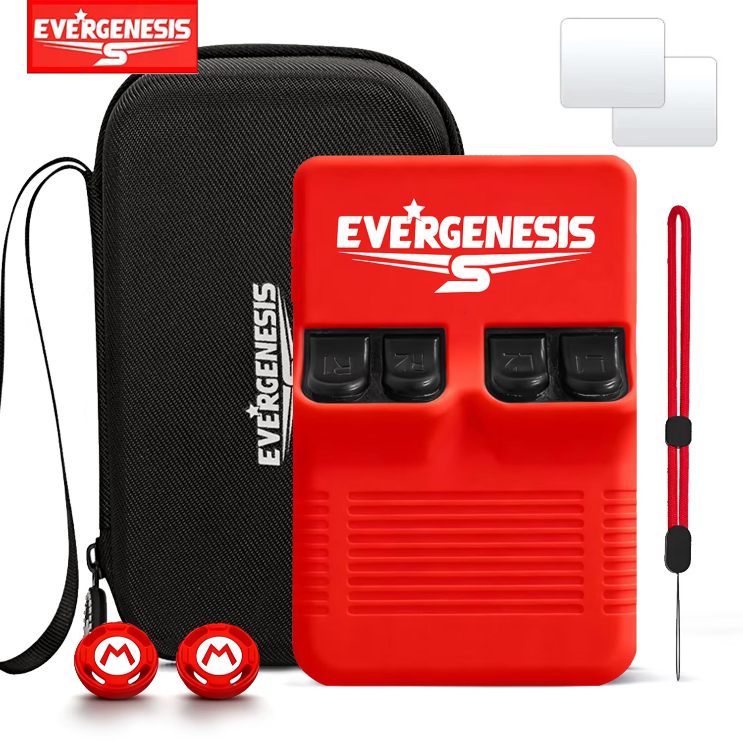 Gaming Console Bag - ชุดเคสป้องกัน R36S สำหรับเครื่องเล่นเกมพกพา R36S ซิลิโคนครอบ กระเป๋า