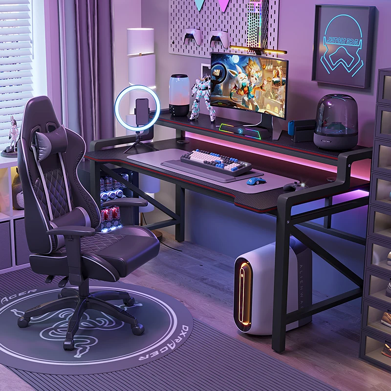 Gaming Console And Monitor - โต๊ะคอมพิวเตอร์สำหรับเล่นเกม แผ่นรองเมาส์ ขาตั้งจอภาพ ตู้เก็บของ คอนโซล คอมพิวเตอร์พีซี