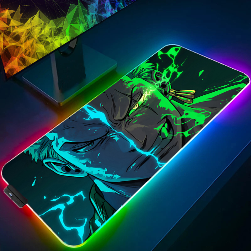 Gaming Console Desk - ONE PIECE Zoro Mouse Pad RGB