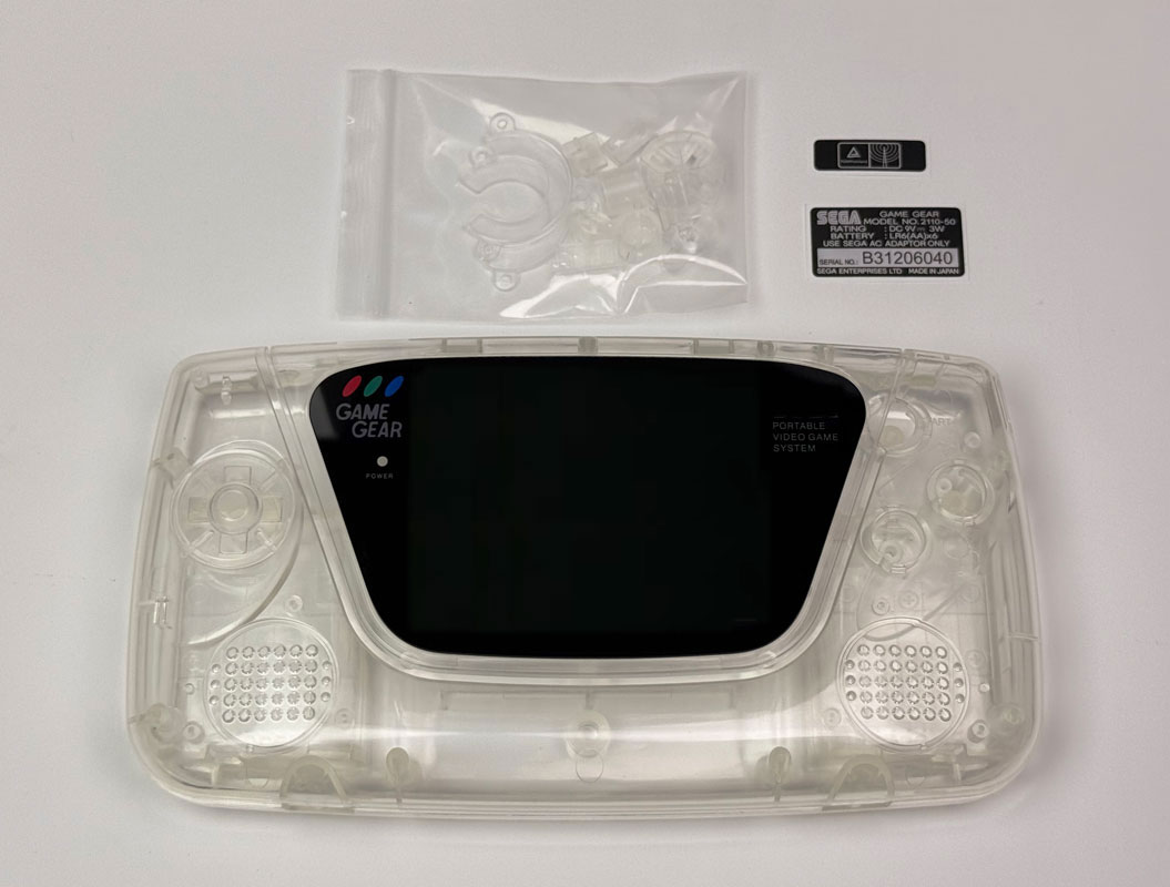 Gaming Console Display - เคสเปลือกหุ้มเฉพาะสำหรับเครื่องเล่นเกม SEGA Game Gear GG พร้อมหน้าจอเดิมและชุดหน้าจอ
