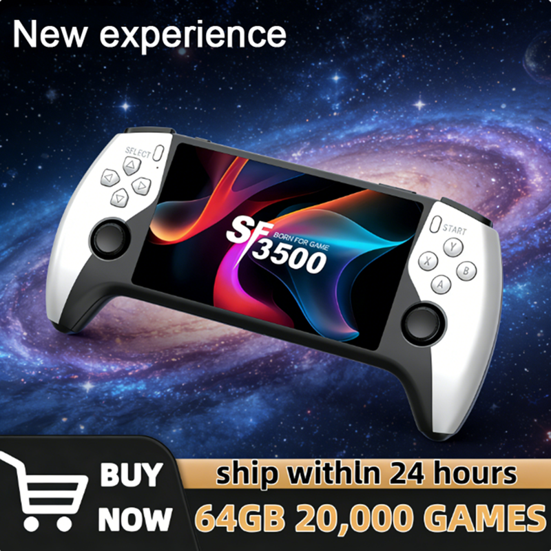 Gaming Console Under 5000 - ใหม่ SF3500 เรโทรคอนโซลวิดีโอเกมพกพา ระบบลินุกซ์ 5.0 นิ้ว