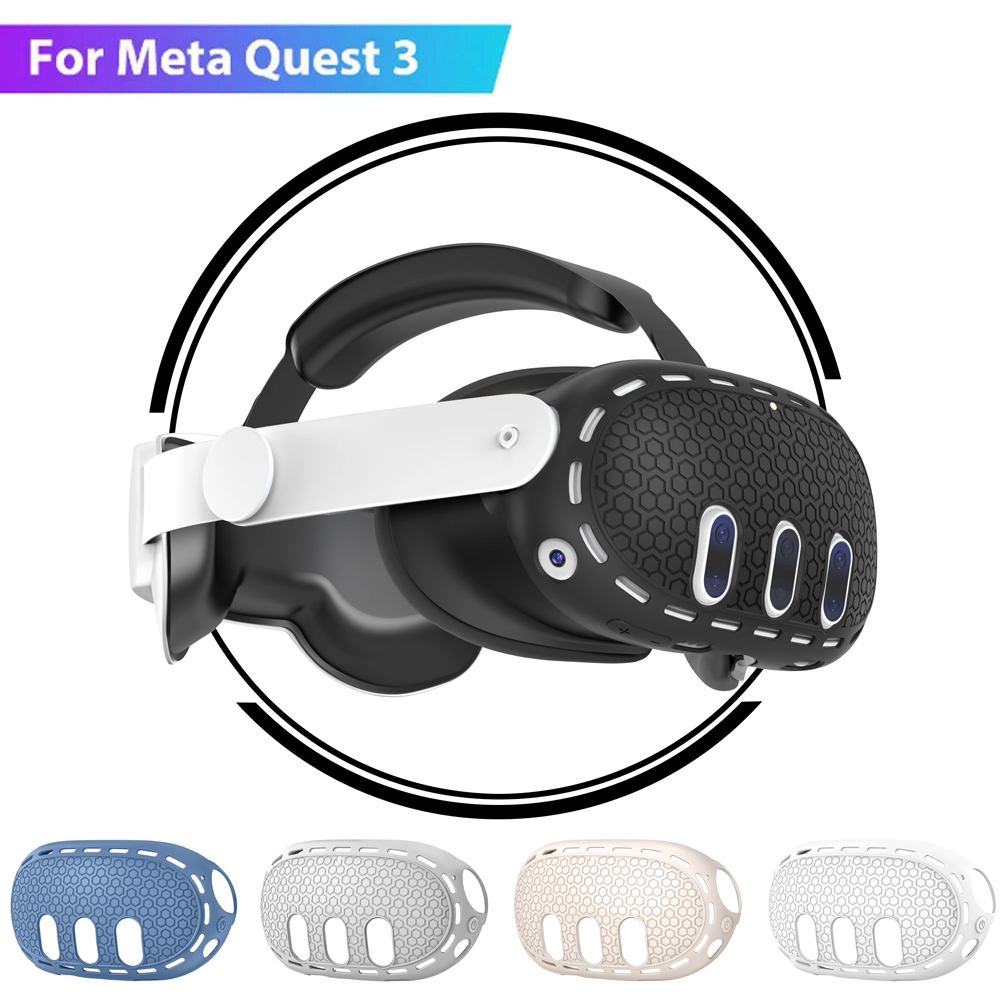 Vr Lens Protector - ฝาครอบป้องกันสำหรับแว่นตา3ชิ้นเคสป้องกันซิลิโคนกันกระแทกกันรอยขีดข่วนสำหรับอุปกรณ์เสริม Meta Quest 3