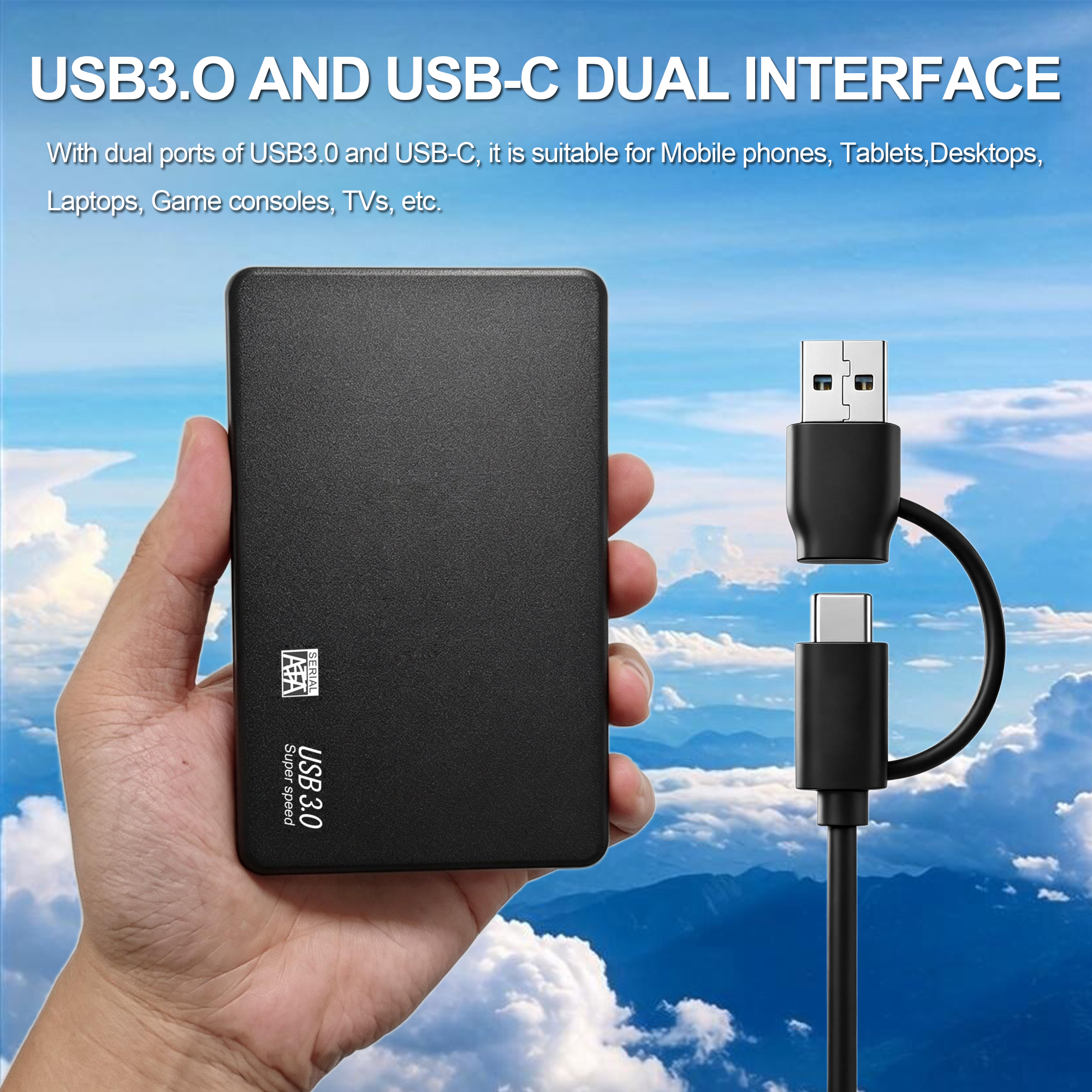 Gaming Console And Monitor - LJIAL ฮาร์ดไดรฟ์ภายนอก 2.5 ฮาร์ดไดรฟ์แบบพกพา HDD 320GB