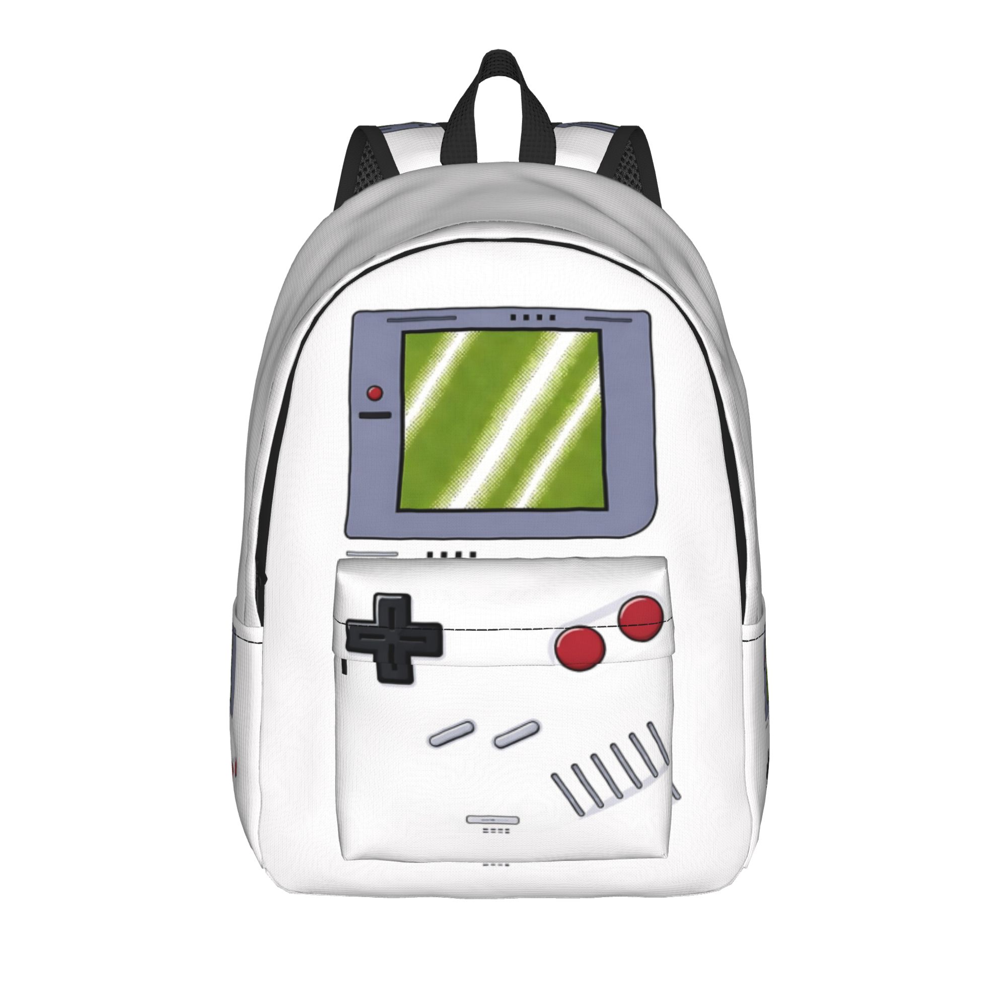 Gaming Console Old School - กระเป๋าเป้สะพายหลังสำหรับเกมเมอร์แนวคลาสสิก ใส่เครื่องเล่นเกมพกพา สำหรับนักเรียน นักเดินทาง หรือไปเที่ยว พร้อมช่องใส่ของ