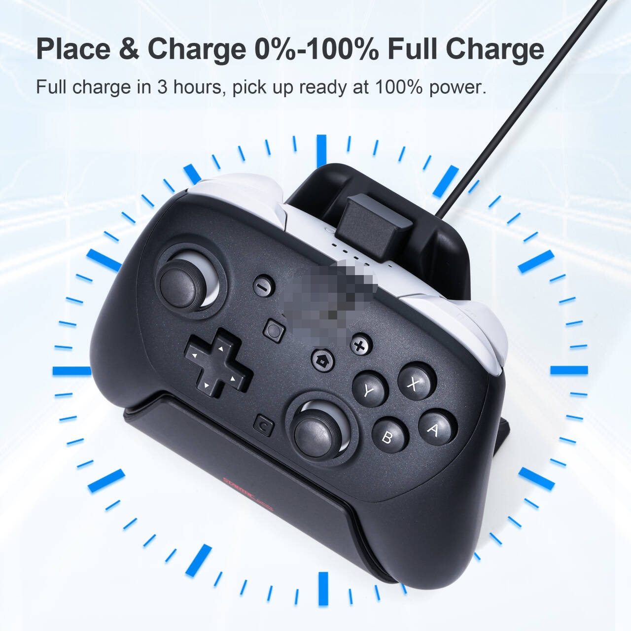 Gaming Console Station - แท่นชาร์จสำหรับคอนโทรลเลอร์เกม Switch2 Pro พร้อมไฟแสดงสถานะ LED สำหรับอุปกรณ์เสริมนินเทนโดสวิตช์