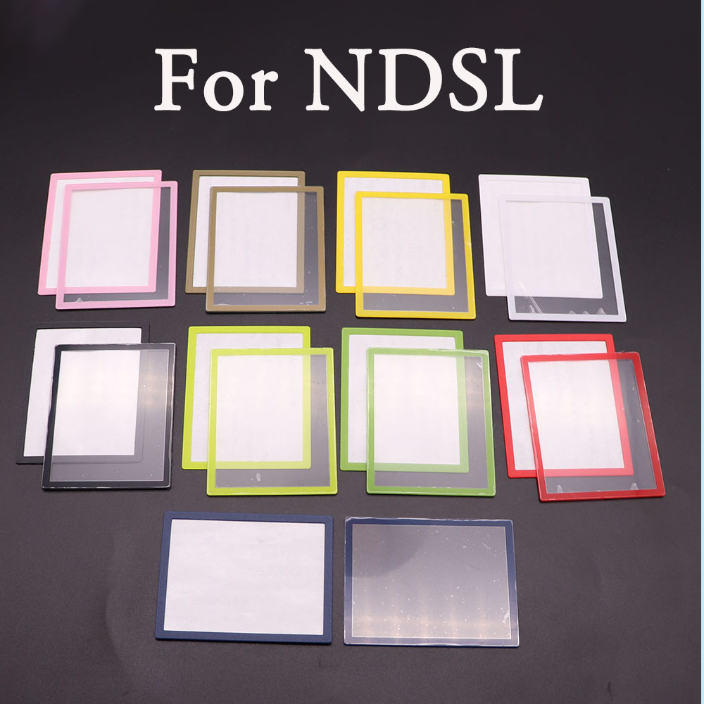 Gaming Console Display - 1คู่/2ชิ้น9สีตัวครอบเลนส์พลาสติกหน้าจอ LCD + อะไหล่กรอบล่างสำหรับ nintend DS