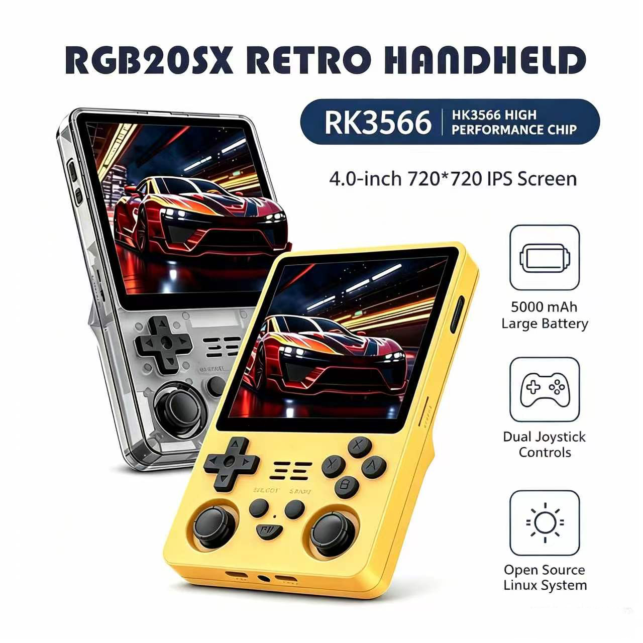 Gaming Console Under 5000 - เครื่องเล่นเกมพกพา RGB20SX Retro Pocket หน้าจอ 4.0