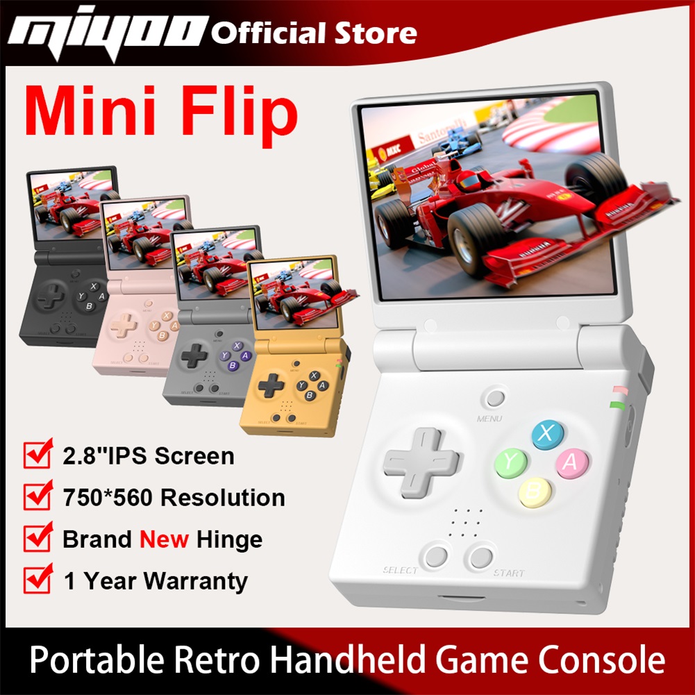 Gaming Console Under 5000 - เครื่องเล่นเกมพกพา MIYOO Mini Flip Retro พร้อมบานพับใหม่