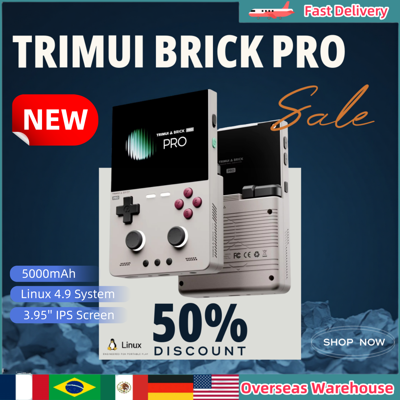Gaming Console Under 5000 - เครื่องเล่นเกมพกพา TRIMUI BRICK PRO ระบบ Linux