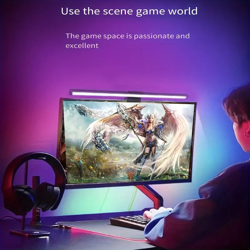 Gaming Console Desk - โคมไฟตั้งโต๊ะแบบหรี่แสงได้ 30 ซม. โคมไฟ LED สำหรับตั้งโต๊ะ