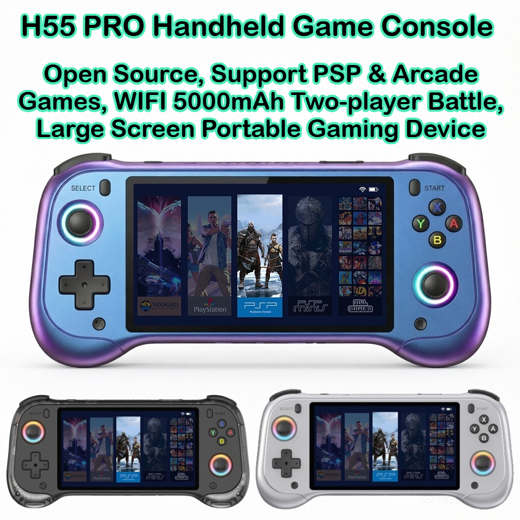Gaming Console Under 5000 - H55 PRO เครื่องเล่นเกมพกพาแบบโอเพ่นซอร์ส หน้าจอ 5.5 นิ้ว