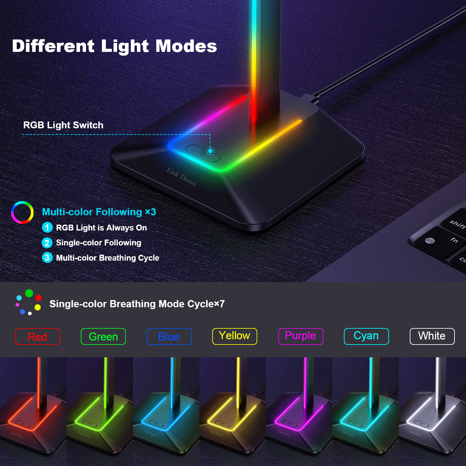 ใหม่ Bee Z8 RGB หูฟัง Stand Ho - Gaming Console Desk บทวิจารณ์และราคา