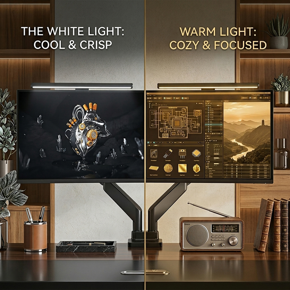ไฟ LED แบบ USB สำหรับแขวนหน้าจ - Gaming Console Desk บทวิจารณ์และราคา