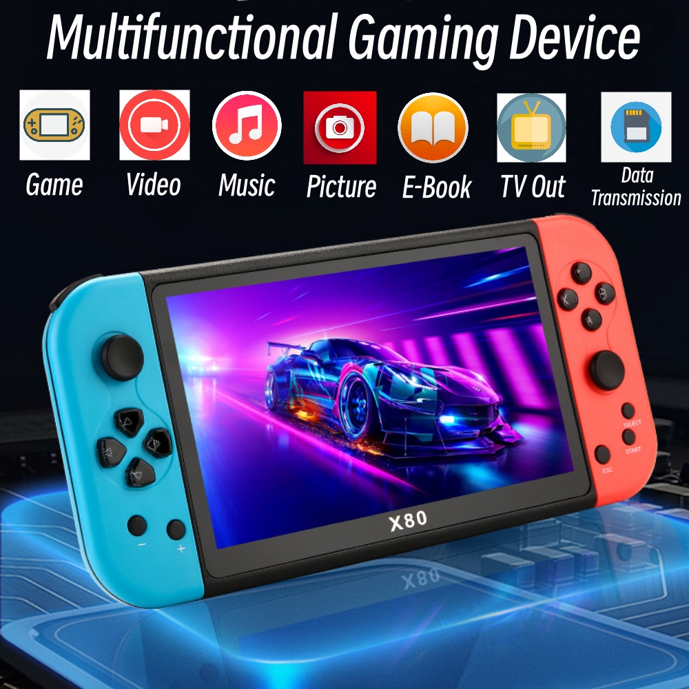 10000คอนโซลเกมพกพา X80เกม7นิ้ว - Gaming Console Old บทวิจารณ์และราคา