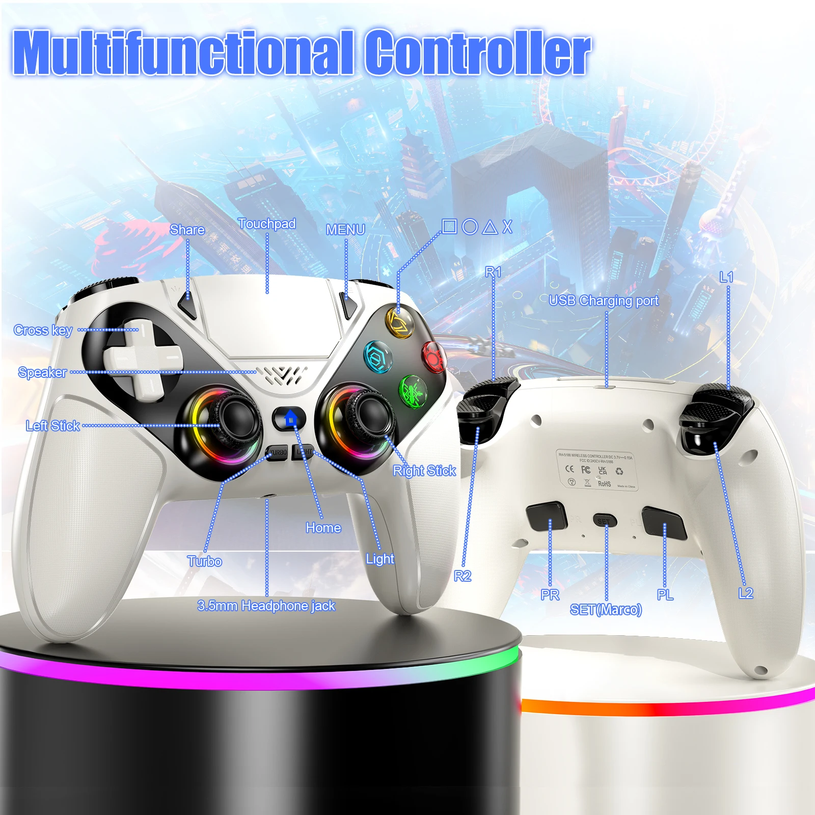 คอนโทรลเลอร์ไร้สายสำหรับ Plays - Gaming Console Bluetooth บทวิจารณ์และราคา