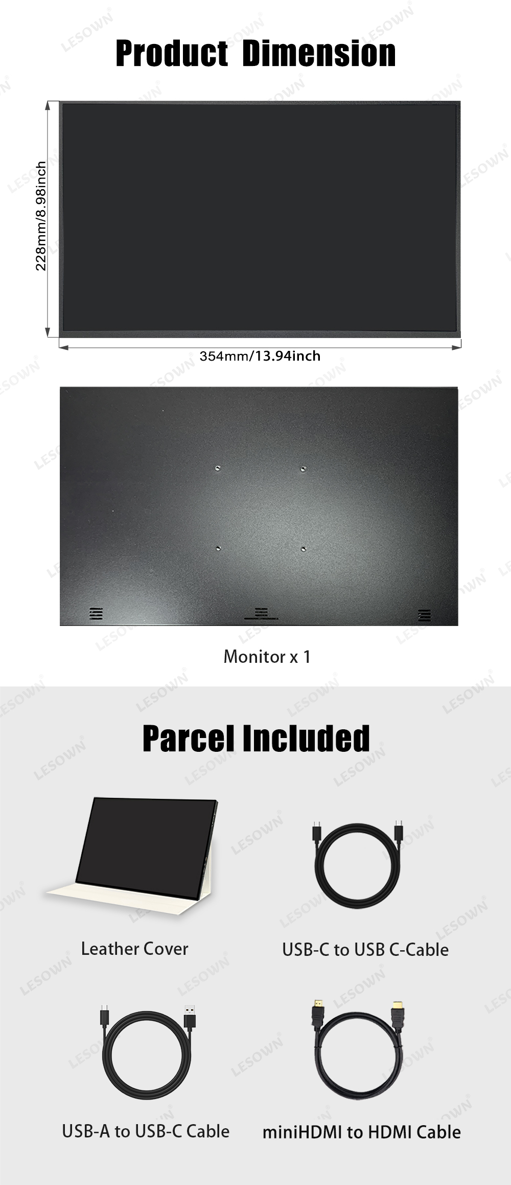 จอภาพพกพา LESOWN High-Refresh  - Gaming Console And Monitor บทวิจารณ์และราคา