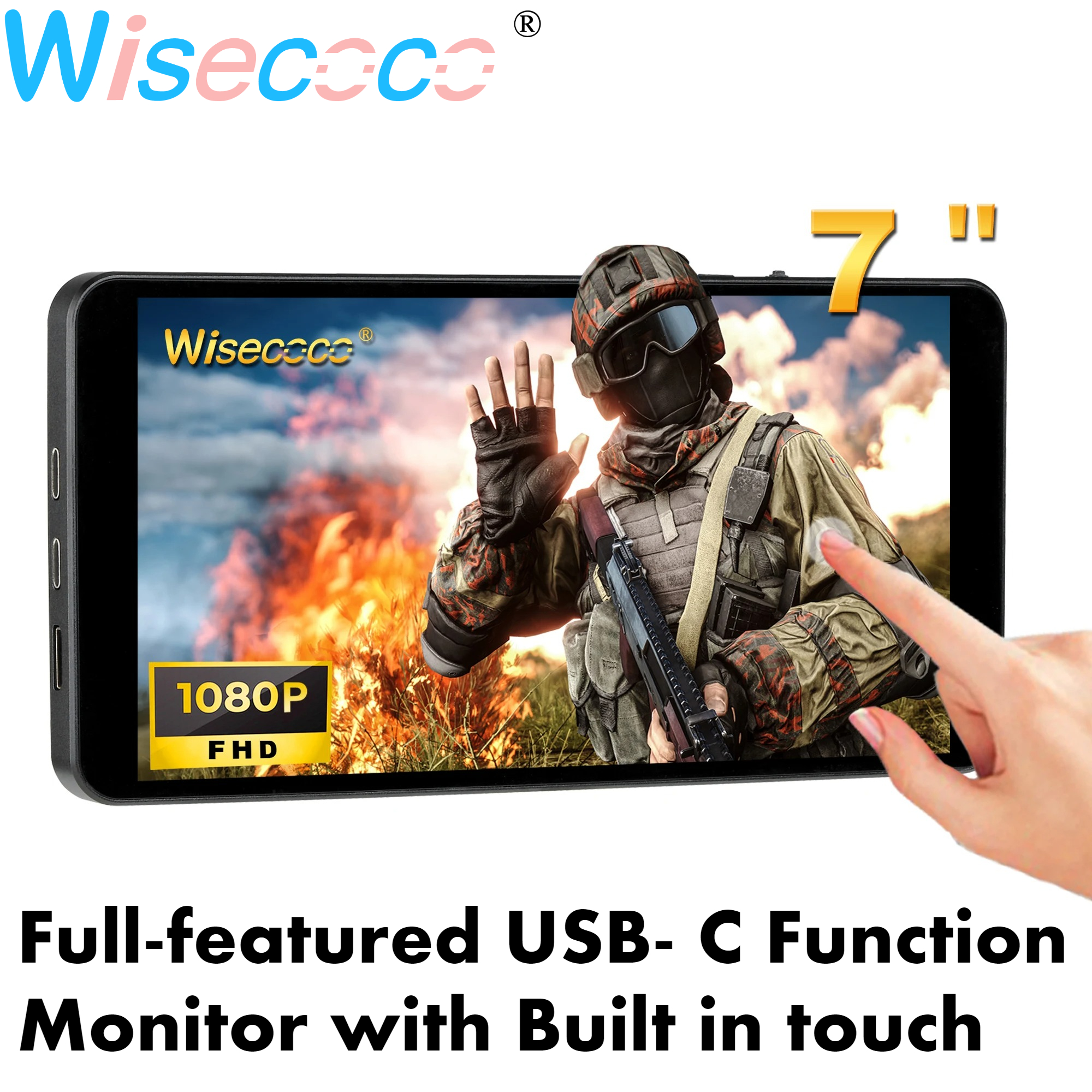 จอสัมผัส Wisecoco 7 นิ้ว 1920x - Gaming Console And Monitor บทวิจารณ์และราคา