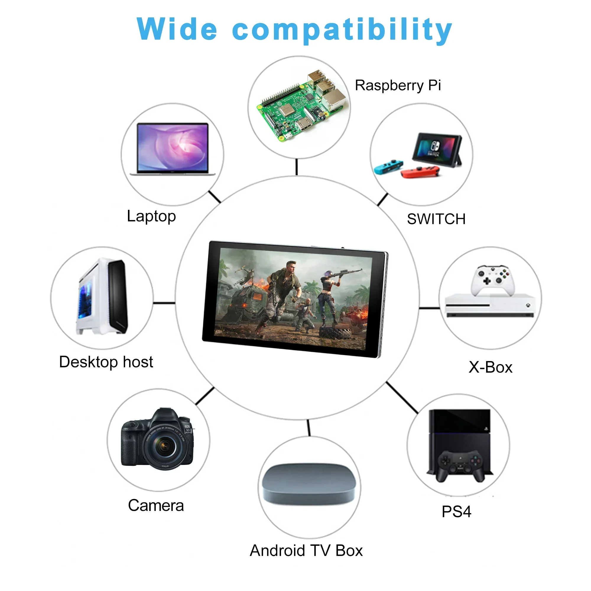 จอสัมผัส Wisecoco 7 นิ้ว 1920x - Gaming Console And Monitor บทวิจารณ์และราคา