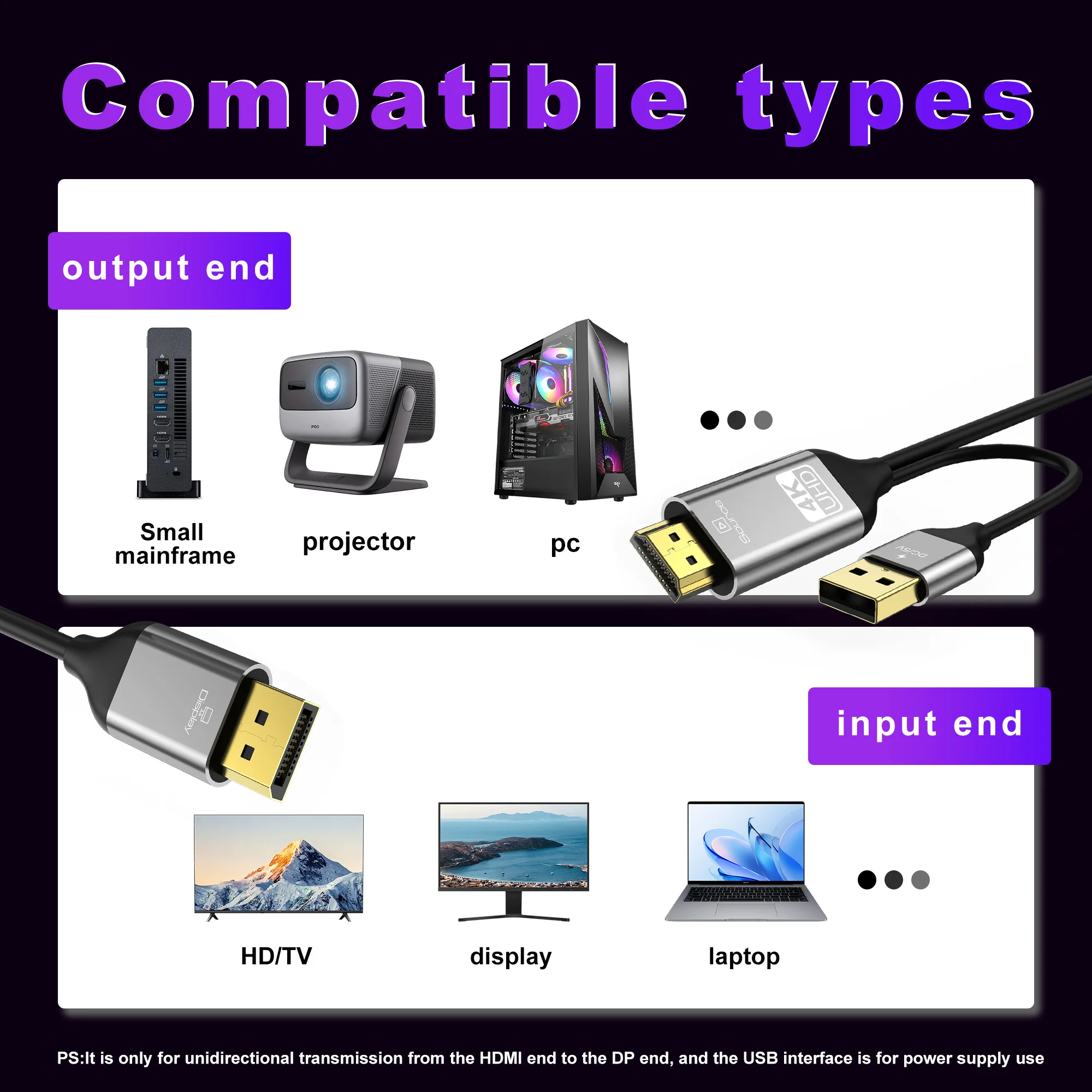 สายแปลง HDMI เป็น DP พร้อมแหล่ - Gaming Console And Monitor บทวิจารณ์และราคา
