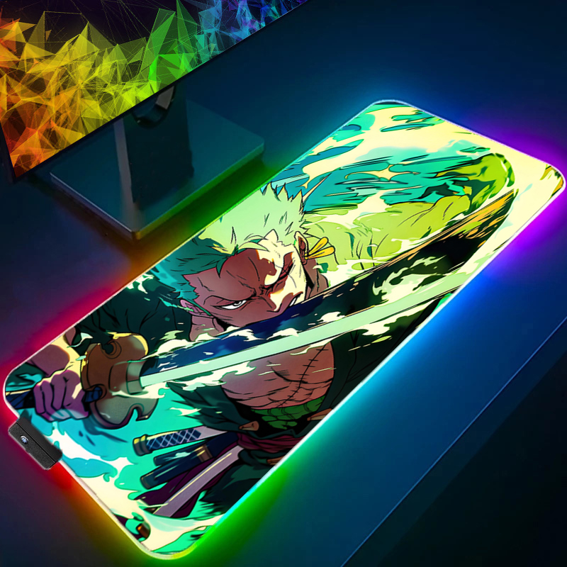 ONE PIECE Zoro Mouse Pad RGB อ - Gaming Console Desk บทวิจารณ์และราคา