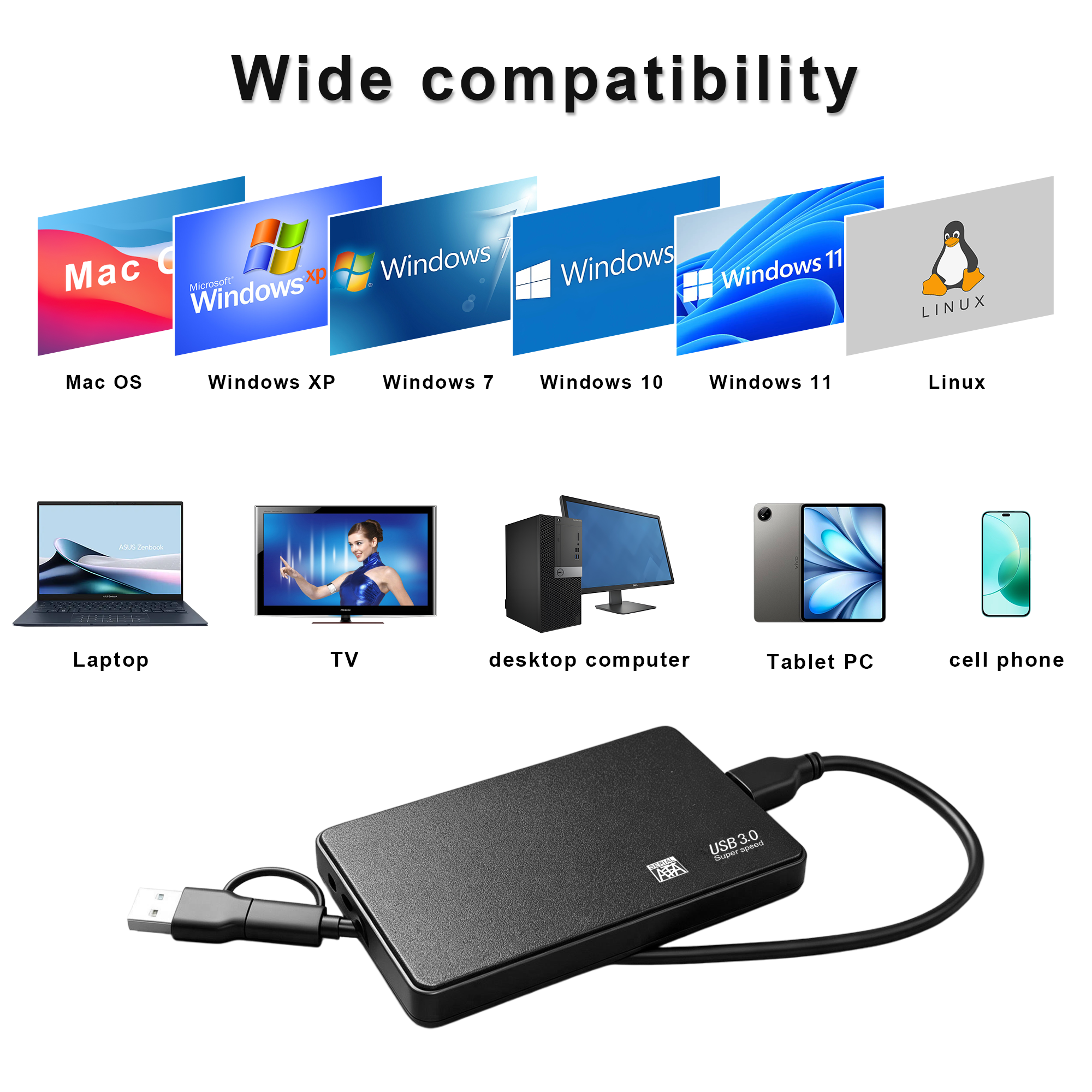 LJIAL ฮาร์ดไดรฟ์ภายนอก 2.5 ฮาร - Gaming Console And Monitor บทวิจารณ์และราคา