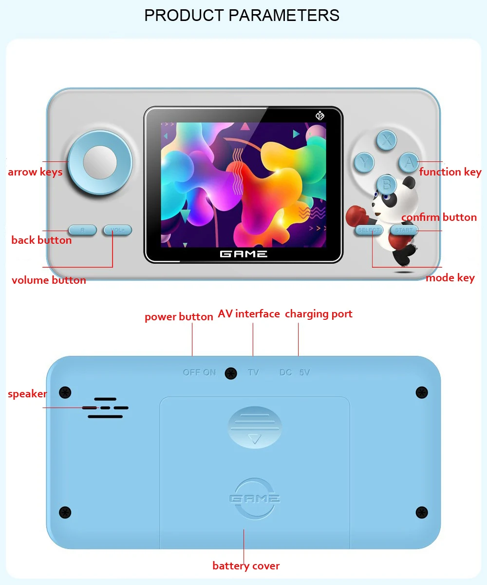 เครื่องเล่นเกมพกพา New S5 Mini - Gaming Console For 10 Year Old บทวิจารณ์และราคา